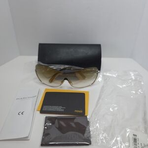 Fendi Sunglasses FS5209 (714) GOLD 140-09-053 Made In Italy with Case & Cloth